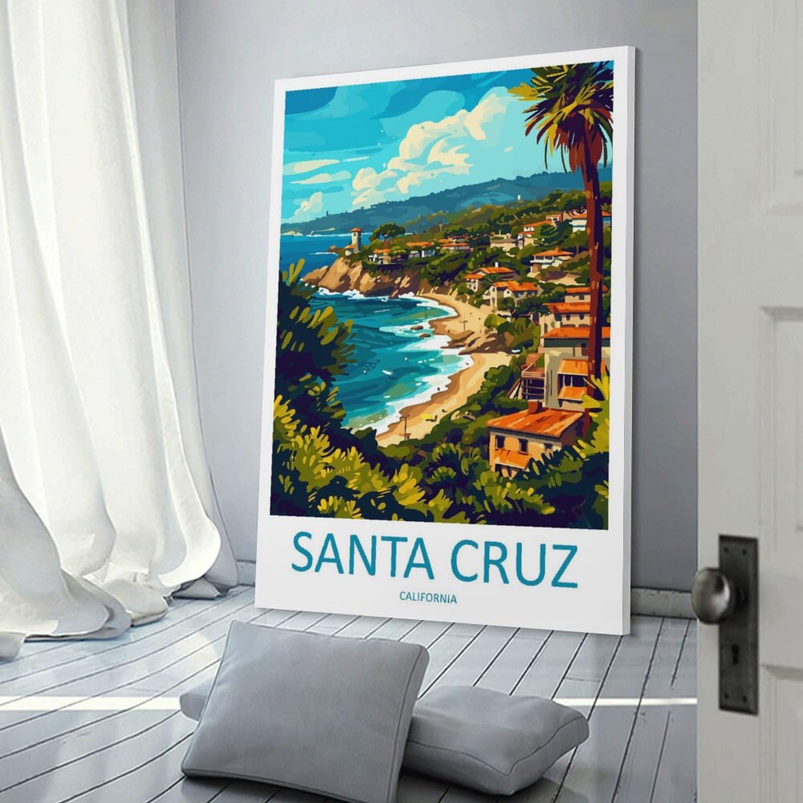 SANTA CRUZ ポスター Amazon.com: Santa Cruz Travel Print Santa Cruz Décor Santa Cruz